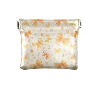 Piccoli Fiocchi gialli in pelle PU piccola moneta carino mini portamonete sacchetti per donna ragazza, piccoli fiocchi gialli, 1 size