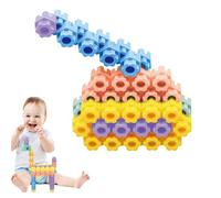 Piccoli giocattoli per il montaggio delle particelle - 100 esagonali, set di puzzle multicolore, set da gioco creativo, moderno, giocattolo educativo per