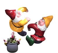 Piccoli Gnomi - Gnomi in miniatura di giardini delle fate, statua di gnomo | Set in miniatura di bellissimi gnomi rampicanti, decorazioni per vasi, statua in resina, statua di piccole dimensioni