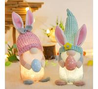 Piccoli Gnomi Pasquali, Gnomi Pasqua Con Led, Decorazioni Pasqua Per La Casa Tavola, Addobbi Coniglio Con Uovo Di Pasqua, Svedese Scandinavi Gnomo Peluche, Gnomi Natalizi Luminosi, Pasqua Regali (C)
