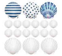 Piccoli Gusci per Artigianato | 20 Pezzi Decorativi di Conchiglie | Conchiglie bianche da dipingere | Per panettieri, pittori, hobbisti, bambini, artisti, casa, soggiorno, appartamento, acquario, aula