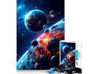 Piccoli lampi cosmici Puzzle da 1000 pezzi per adolescenti Migliora la memoria Gioco rilassante Bordo ordinato Articolo di Babbo Natale Desiderio 38x52cm