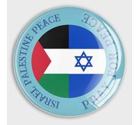 Piccoli magneti in vetro per frigorifero Israele Palestina Pace Pregare per la pace Bandiera nazionale Bandiere nazionali Magneti rotondi per frigorifero Magneti per frigorifero Holiday Mailbox Porta