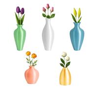 Piccoli magneti per vasi di fiori per frigorifero, mini magneti per vasi di fiori, piccoli fiori artificiali, elemento decorativo per armadietti, lavagna, ufficio, casa, cucina