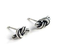 Piccoli nodi, orecchini vintage in argento Sterling 925, da donna, gotici, minimalisti, ipoallergenici, alla moda, bohémien, alla moda, retrò, antichi, idea regalo