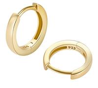 Piccoli orecchini a cerchio in argento Sterling 925 per donne e ragazze, in oro 14 carati, piccoli orecchini ipoallergenici per cartilagine, Argento sterling, Nessuna pietra preziosa