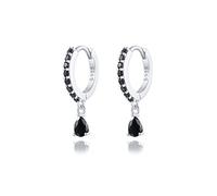 Piccoli orecchini a cerchio nero per donne circoli rotondi per traforare i gioielli