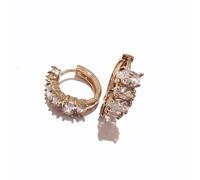 Piccoli orecchini a cerchio per cartilagine, orecchini a cerchio in oro, da donna, geometrici, eleganti, con zirconi pavimentati, per sorelle, San Valentino, gioielli alla moda, 7x19MM, base placcata