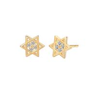 Piccoli orecchini geometrici a forma di stella di David, da donna, per fede etnica, ebraica, regalo per ragazze