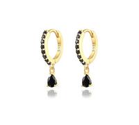Piccoli Orecchini Neri in Zircone per Le Donne Cerchio Rotondo Piercing Orecchini Gioielli, LYLSSSDH, di E16