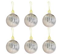 Piccoli ornamenti natalizi, palline da 6 pezzi per decorazioni per le vacanze | Baubles decorative a prova di franca con colore brillante per matrimoni invernali per la festa della famiglia, 2.36x2,36