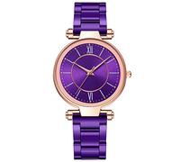 Piccoli orologi per le donne casual orologio al quarzo cinturino in acciaio inossidabile orologio da polso analogico da donna orologio da donna cinturino orologio da uomo 20 mm, Viola, misura unica
