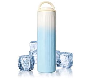 Piccoli pacchetti di ghiaccio in gel portatile da 17 cm, a forma di bottiglia, riutilizzabile, dura 20 ore, a prova di perdite, in acciaio ABS, 120 ml