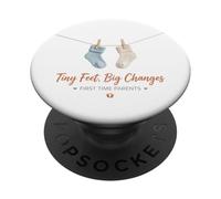 Piccoli piedi Grandi cambiamenti Design babysocken PopSockets PopGrip Adesivo