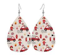 Piccoli ragazzi e ragazze in vigili del fuoco orecchini in pelle per le donne orecchini in pelle trafitto a goccia set di gioielli di compleanno regali di Natale per le donne