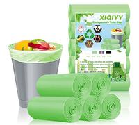 Piccoli sacchetti per la spazzatura biodegradabili da 5 litri, 120 sacchetti verdi per rifiuti alimentari da cucina, bagno, camera da letto, ufficio, auto