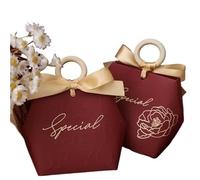 Piccoli sacchetti regalo, Sacchetti Regalo Piccoli Scatole Bomboniere Matrimonio 20 Pezzi for Ospiti Confezione Decorativa di Caramelle al Cioccolato(Red 2)