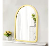 Piccoli specchi ad arco da parete in legno con cornice vintage rustica fattoria specchio da bagno decorazione bagno camera da letto ingresso corridoio soggiorno nuova casa