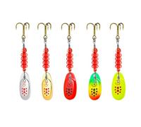 Piccoli Spinner Baits, Kit Spinner Baits Metallo Resistente Per Persico E Trota, Attrezzatura Esche Jig Colori Vivaci per Walleye Lago Mare Pesce Gatto Crappie