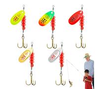 Piccoli Spinner Baits,Set Di Esche Artificiali In Metallo Rigido Con Spinner | Attrezzatura Per A Trote Spigole Lucci Persici Per Uomo