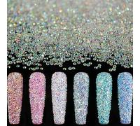 Piccoli strass per unghie 5000 pezzi da 1,2 mm, mini cristalli di vetro Pixie AB per nail art, manicure, lucentezza iridescente a lunga durata, piccoli-AB-67