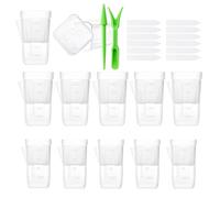 Piccoli vasi autoirriganti | Scatola trasparente con fori di drenaggio, piccoli vasi con indicatore del livello 'acqua | per camera da , balcone, patio, terrazza, portico, giardino