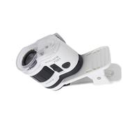 Piccolo 100X Zoom Lens Tool con Bianco Doppia Luce Generale Clip Del Telefono Costruzione Stong per Analisi di Precisione Microscopio Mobile Clip per Smartphone