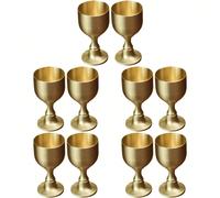 Piccolo 15ml/Medio 25ml Elegante calice dorato: Questa tazza è molto adatta per gli amici della chiesa, con una tazza ben progettata, realizzata in metallo ottone, con usi versatili, può essere utiliz