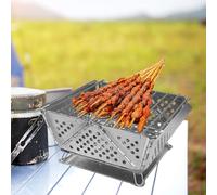 Piccolo acciaio inossidabile a griglia a carbone pieghevole con bruciatore di