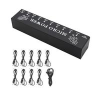 Piccolo adattatore di alimentazione a pedale per chitarra a canale multiplo, con protezione da sovraccarico, durata per apparecchiature musicali Studio Grade alimentazione multipla di uscita