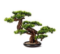 Piccolo albero bonsai artificiale Bonsai artificiale Pino bonsai artificiale in vaso Giardino pianta finta adatta per soggiorno Decorazione desktop per ufficio Soggiorno Pianta finta Decorazione verde