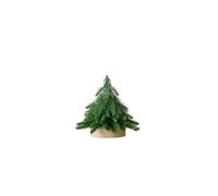 Piccolo Albero di Natale Albero di Natale in Miniatura da 15 cm Albero di Natale Artificiale con Base in Legno Mini Albero di Natale Artificiale Realistico Decorazione da Tavolo di Natale PE