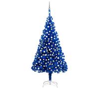 piccolo albero di natale,albero natale 210 cm,Set Albero Natale Artificiale con LED e Palline Blu 210 cm PVCIdeale per patii, salotti, dove è necessario