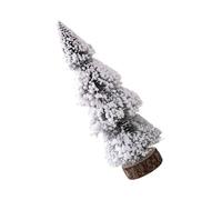 Piccolo albero di Natale artificiale con base in legno Piccolo albero di pino della neve Artigianato Visualizzazione Decorazione Per Il Partito Da Tavolo Artificiale Natale Neve Pino Per Decorazione