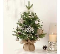Piccolo Albero di Natale con Carillon Rotante, Albero Natale per la Casa, L'ufficio, Decorazioni per le Feste Interne ed Esterne