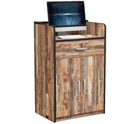Piccolo banco reception ispessito con cassetti bloccabili per banco cassa al dettaglio, moderno bancone anteriore per negozio, salone di bellezza, podio aula