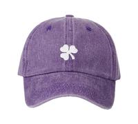 Piccolo berretto senza alcool Green Baseball Cap Sha Mrock Embroidered for Man Women Funny Feltro Uomo, viola., Taglia unica
