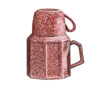 Piccolo Bollitore con coperchio, set di tazze da tè, contenitore for l'acqua, ceramica grezza, 1 set, for conservare tè, caffè e latte, grande capacità(Multi-colored)