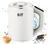 Bollitore da viaggio da 800 ml, piccolo, 300 W, 5 minuti, bollitore da viaggio, piccolo bollitore portatile da campeggio, per tè, caffè (bianco)