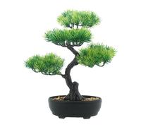 Piccolo bonsai artificiale in vaso di pino, decorazione per libreria,
