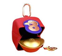 Piccolo Borsa per pannolini Snake - Borsa per accessori Snake | Borsa per Cambiare serpente di mascotte cinese del fumetto, Zaino portachiavi ciondolo borsa multiuso per auricolari