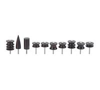 Piccolo brunitore brunitore strumento di brunitura in legno 10pcs lumino elettrico bordo lucido nero per artigianato in pelle sandalo 35 mm 13 mm