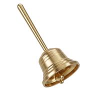 Piccolo campanello in ottone massiccio, campanello per cena, campane a mano | 2 campanelle in ottone per addestramento di animali, cena, meditazione, giochi in classe, insegnamento musicale e servizio