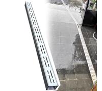 Piccolo Canaletta Scolo Acqua Piovana Acciaio Inox 304, Coperchi di Drenaggio All'aperto Canale Stretto in Acciaio Inox 304 Drai Pavimento del Pavimento Deviatore d'Acqua Trogolo(10x4cm/4x1.6in)