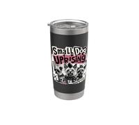 Piccolo cane rivolta divertente Yorkshire Terrier Yorkie Crew Bicchiere termico in acciaio inox doppia parete