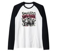 Piccolo Cane rivolta Divertente Yorkshire Terrier Yorkie Crew Maglia con Maniche Raglan
