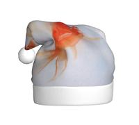 Piccolo cappello da Babbo Natale classico con stampa di pesci rossi che nuotano nell'acqua, accessori per costume da recitazione per feste festive, utilizzato per feste di Capodanno, per interni ed
