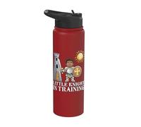 Piccolo cavaliere in addestramento Warrior Boy Medieval Knight Kid Stainless Steel Insulated Water Bottle