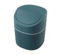 Piccolo cestino per mini scrivania con coperchio per piano di lavoro, scrivania, in materiale ABS, design compatto per rifiuti e attività di archiviazione (blu (copertura))