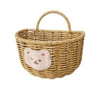 Piccolo cestino portaoggetti in finto rattan, versatile, organizer da cucina in finto rattan, per case moderne, decorazione da parete